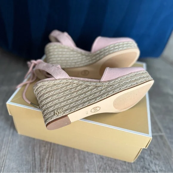 Michael Kors Blush Espadrille Lace-Up Wedges - Picture 3 of 6
